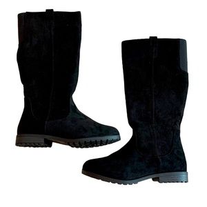 Faux Suede Knee-High Girls Boots